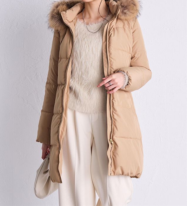 大きいサイズ　レリアン ダウンコート　13号 ロングダウンコート【Leilian WHITE LABEL】|レリアン