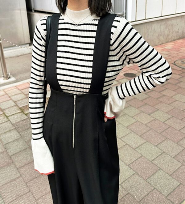 GeeRA（ジーラ）の「フロントジップハイウエストサロペット（オールインワン）」｜詳細画像