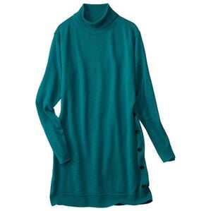 BELLUNA（ベルーナ）の「メリノウール１００％タートルネックチュニック（チュニック）」｜ターコイズ