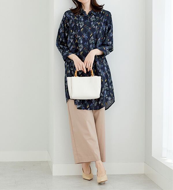 BELLUNA（ベルーナ）の「レーヨン素材ピンタック使いワンピース（その他ワンピース）」｜詳細画像