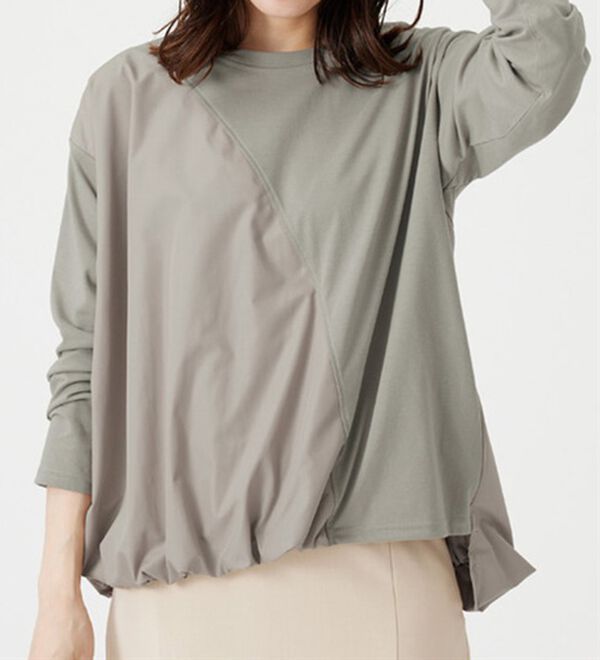 BELLUNA（ベルーナ）の「【Ｌａｇｒｉｌｕａ】斜め切替バルーンプルオーバー（カットソー）」｜詳細画像