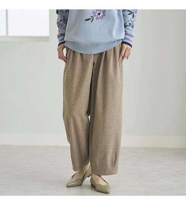 BELLUNA（ベルーナ）の「綿１００％ゆったりパンツ（フルレングスパンツ）」｜詳細画像