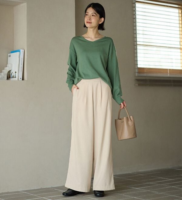 Viola e Viola（ヴィオラ エ ヴィオラ）の「あったか裏地コーデュロイパンツ（ワイドパンツ・ガウチョ）」｜詳細画像