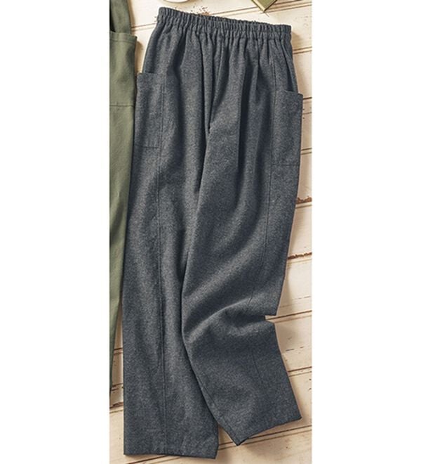 BELLUNA（ベルーナ）の「綿１００％サイドポケットパンツ（フルレングスパンツ）」｜グレー