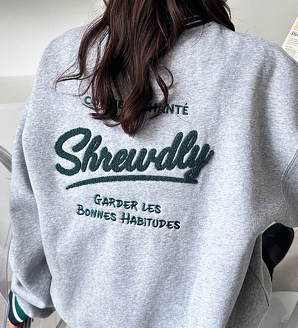 GeeRA（ジーラ）の「ラインリブエンブロイダリー裏起毛スウェット（カットソー）」｜詳細画像