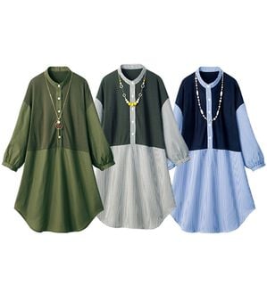 ルフラン（ルフラン）の「【３色組】脱・手抜き感！しゃれ見え切替シャツ（シャツ）」｜3色組