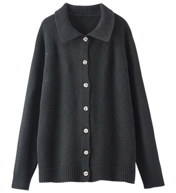 BELLUNA（ベルーナ）の「ふんわり衿付ニットカーディガン（ニットカーディガン）」｜詳細画像