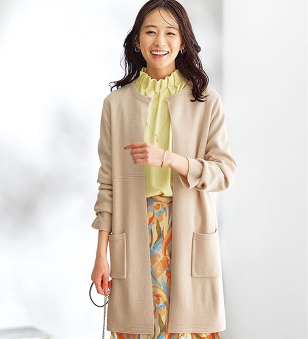 BELLUNA（ベルーナ）の「嬉しい機能付！ミラノリブカーディガン（ニットカーディガン）」｜詳細画像