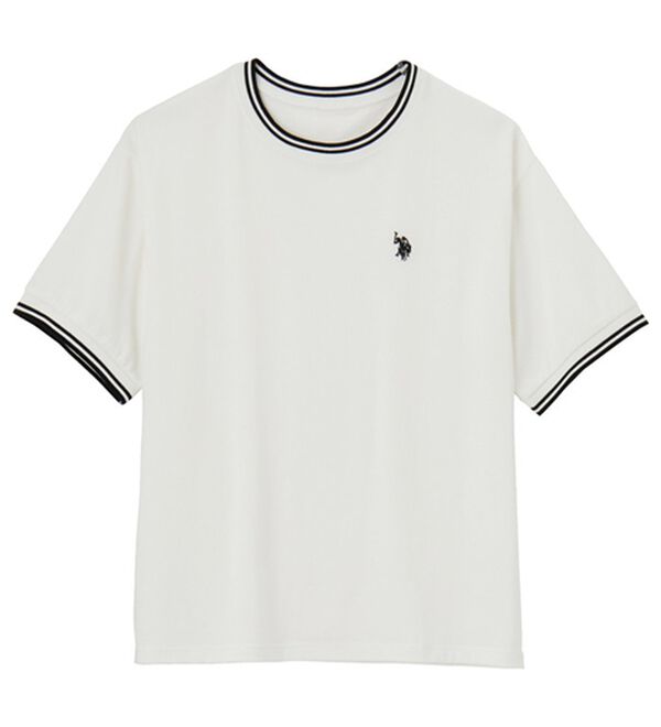 GeeRA（ジーラ）の「【ＵＳ．ＰＯＬＯ．ＡＳＳＮ】ライン配色Ｔシャツ（Tシャツ）」｜詳細画像