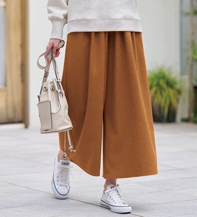 BELLUNA（ベルーナ）の「タックデザインスカーチョ（フルレングスパンツ）」