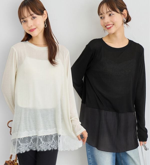 Viola e Viola（ヴィオラ エ ヴィオラ）の「重ね着するだけでチュニックになるレイヤードインナー（カットソー）」｜詳細画像