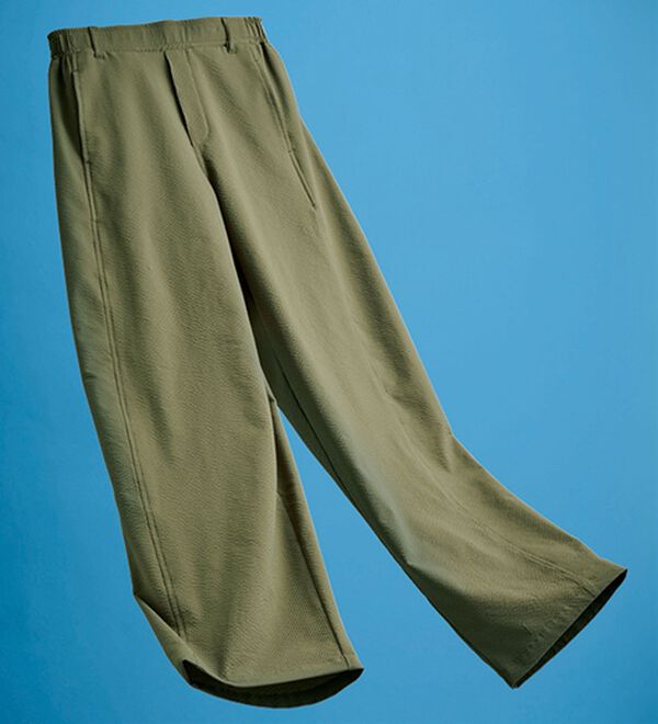 BELLUNA（ベルーナ）の「風通る！サッカー素材バレルパンツ（フルレングスパンツ）」｜詳細画像