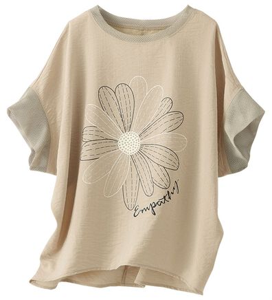 BELLUNA（ベルーナ）の「夏の主役！花柄プリントメッシュ使いブラウス（ブラウス）」