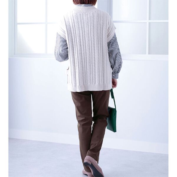 BELLUNA（ベルーナ）の「裏起毛ツイルゆったり快適パンツ（フルレングスパンツ）」｜詳細画像