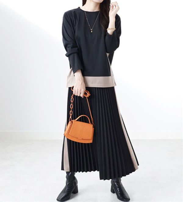 BELLUNA（ベルーナ）の「【Ｌａｇｒｉｌｕａ】配色ライン使いプルオーバー（セットアップ）」｜詳細画像