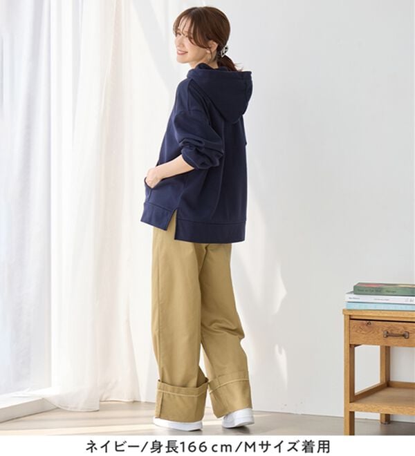 Viola e Viola（ヴィオラ エ ヴィオラ）の「【毛玉になりにくい】ふんわり柔らか裏起毛パーカー（パーカー）」｜詳細画像