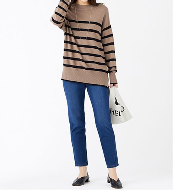 BELLUNA（ベルーナ）の「裏ベロアストレッチ素材レギンスパンツ（フルレングスパンツ）」｜詳細画像