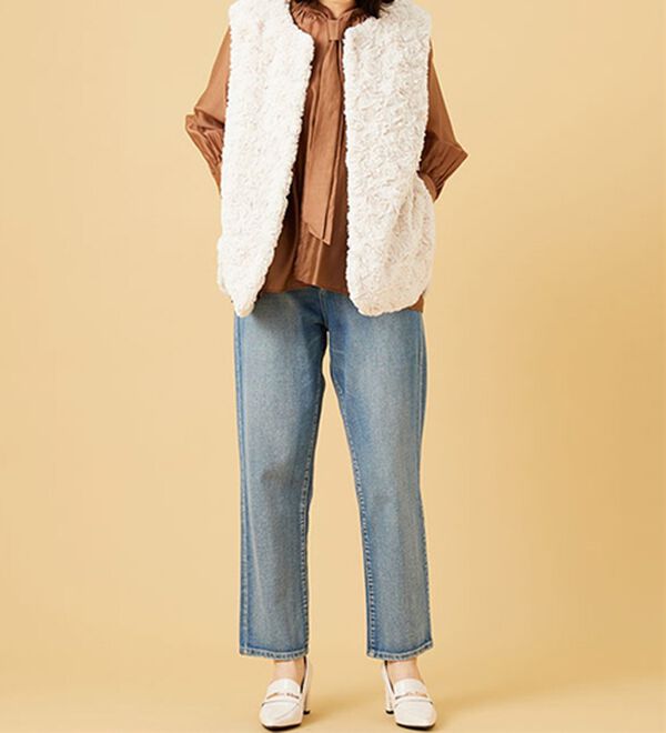 BELLUNA（ベルーナ）の「パール使いファーベスト（ベスト）」｜詳細画像