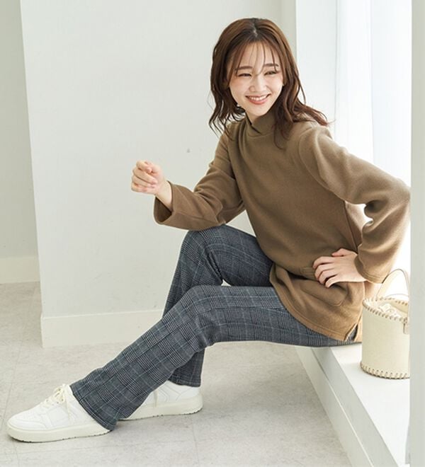 BELLUNA（ベルーナ）の「まるではく毛布！静電防止付裏ファーイージーパンツ（フルレングスパンツ）」｜詳細画像