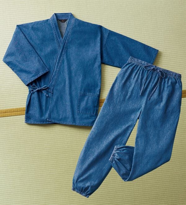 「日本の伝統服デニム作務衣（メンズ和装・浴衣・和装グッズ）」｜詳細画像