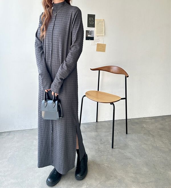 GeeRA（ジーラ）の「全骨格対応！選べるネックジャガードワンピ―ス（カットソーワンピース）」｜詳細画像