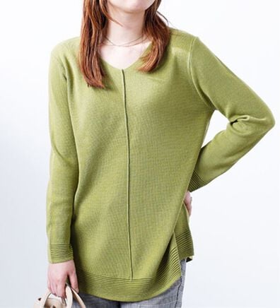 BELLUNA（ベルーナ）の「ミラノリブ編地切替チュニック（チュニック）」