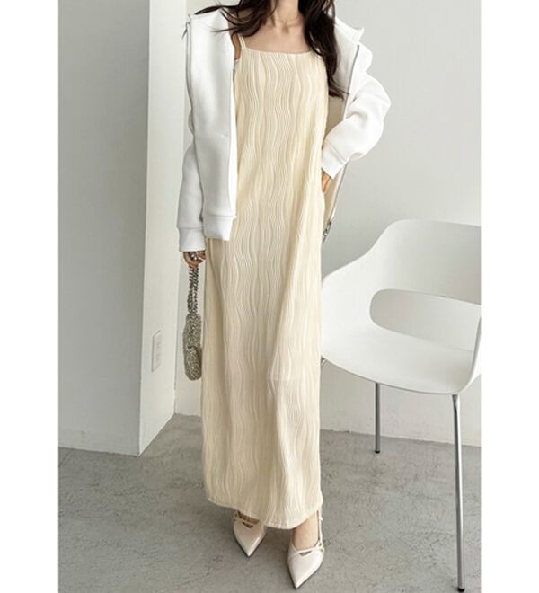 GeeRA（ジーラ）の「ウェーブジャガードキャミワンピース（その他ワンピース）」｜詳細画像