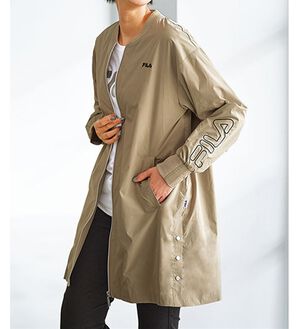 BELLUNA（ベルーナ）の「＜ＦＩＬＡ＞リブ使いはっ水ロングブルゾン（ブルゾン）」｜ベージュ