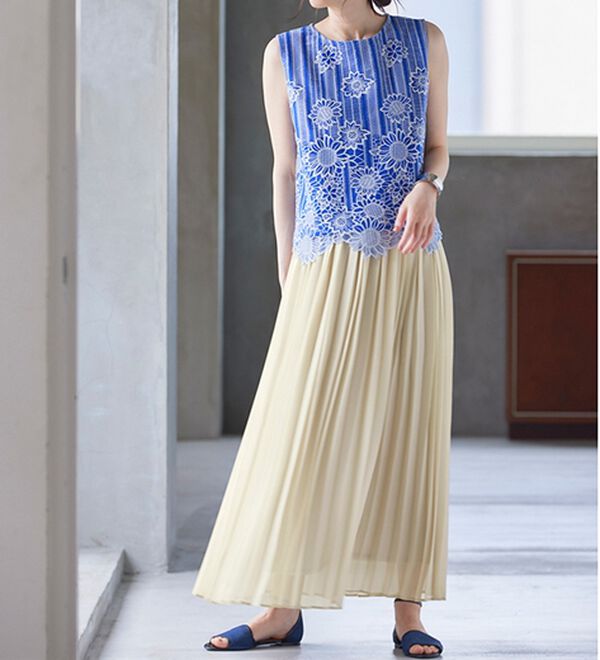 RANAN（ラナン）の「プリーツロングスカート（ロングスカート）」｜詳細画像