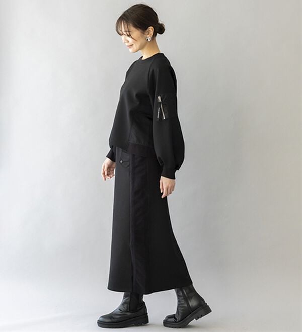 BELLUNA（ベルーナ）の「【ＳＭＡＲＴ　ＥＣＯ　ＪＥＲＳＥＹ】異素材切替プルオーバー（カットソー）」｜詳細画像