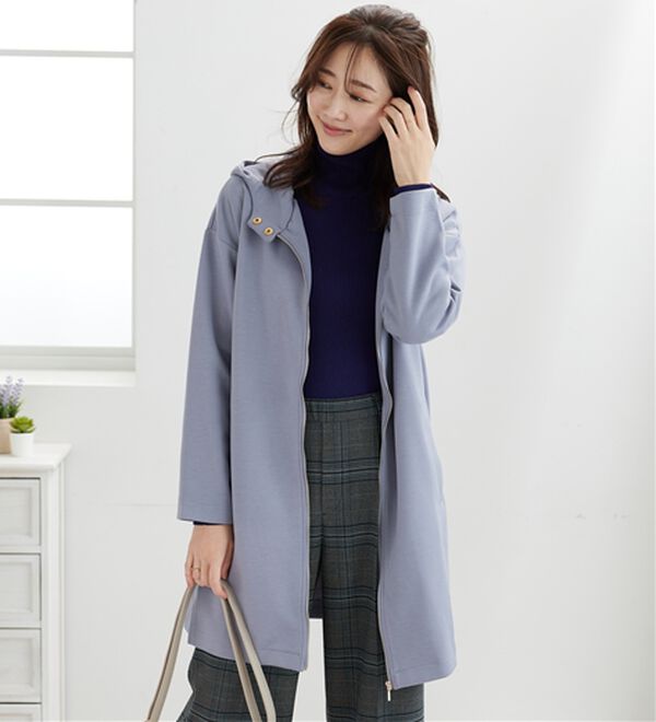 BELLUNA（ベルーナ）の「衿デザインロング丈パーカー（パーカー）」｜詳細画像