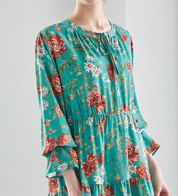 RANAN（ラナン）の「レトロフラワーティアードワンピ（その他ワンピース）」｜詳細画像