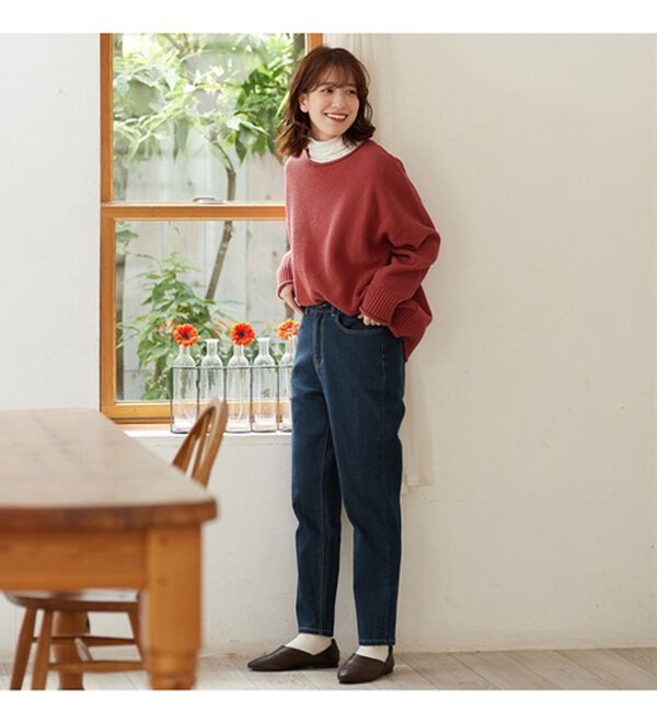 Viola e Viola（ヴィオラ エ ヴィオラ）の「【静電気防止】綿１００％鹿の子編みゆるニット（ニット・セーター）」｜詳細画像