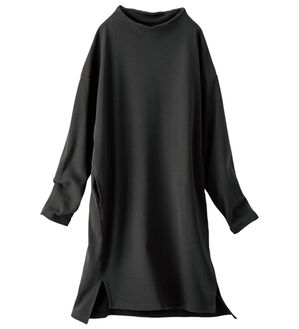 BELLUNA（ベルーナ）の「《ＨｕｇＲｅａｍコットン》ボトルネックチュニック（チュニック）」｜ブラック