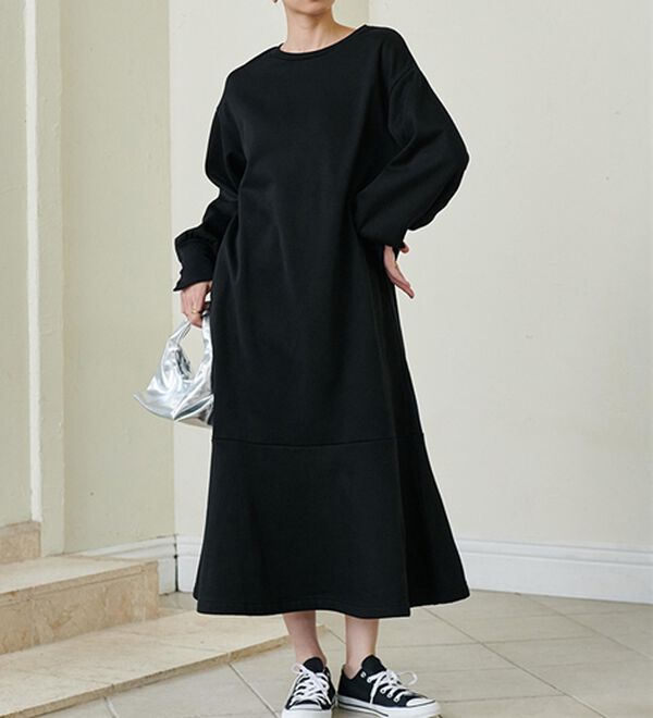 RANAN（ラナン）の「＜ＨＩＧＨ　ＳＰＥＣ＞毛玉になりにくい！ペプラムデザインワンピース（その他ワンピース）」｜詳細画像