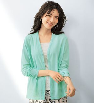 BELLUNA（ベルーナ）の「持ち運びに便利！ＵＶ対策シアーカーディガン（その他カーディガン）」｜ミント