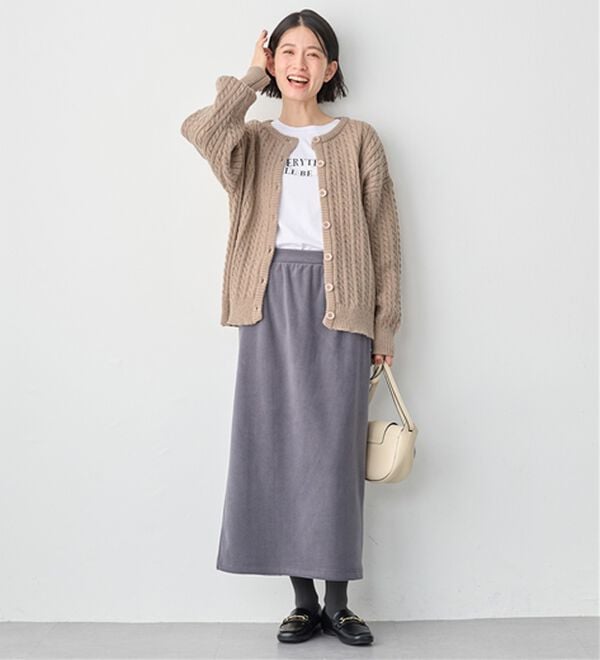 Viola e Viola（ヴィオラ エ ヴィオラ）の「ゆるっと可愛い！ミニケーブル柄ニットカーディガン（ニットカーディガン）」｜詳細画像