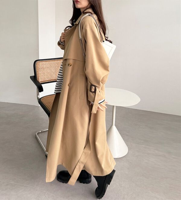 GeeRA（ジーラ）の「『ドラマ着用商品』上品オーバーサイズトレンチコート（ロングコート）」｜詳細画像