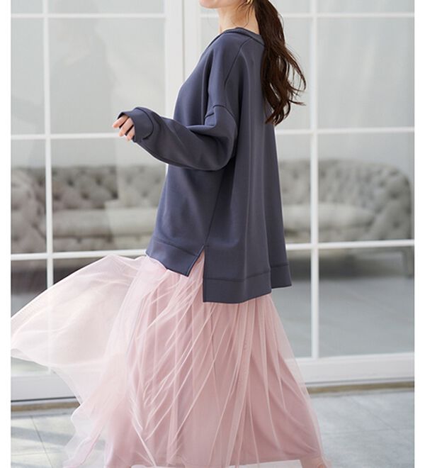 RANAN（ラナン）の「ふわっと可愛いフリルギャザーチュールスカート（ロングスカート）」｜詳細画像