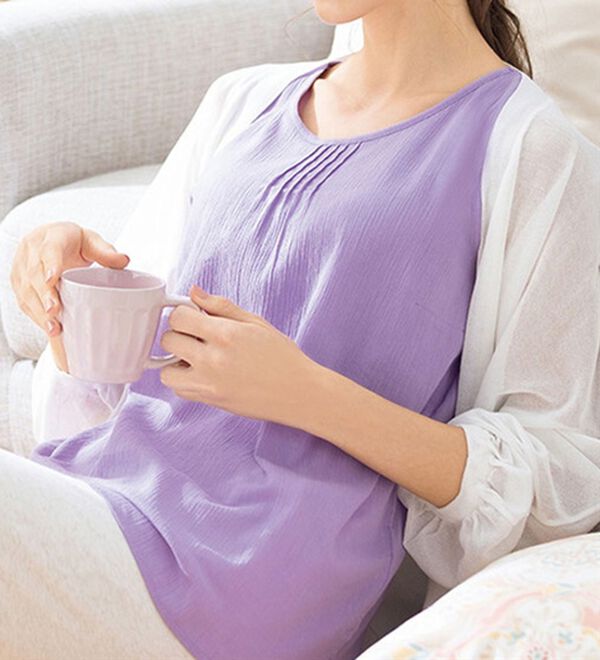 「【４色組】１枚で過ごせる綿１００％楊柳インナー（肌着・インナーウェア）」｜詳細画像