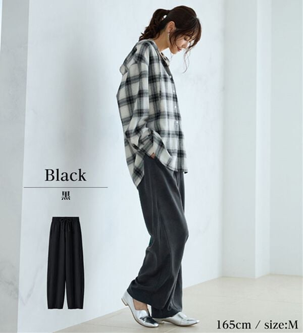 BELLUNA（ベルーナ）の「シュッと体型カバー　ジャストフィットバレルパンツ（フルレングスパンツ）」｜詳細画像
