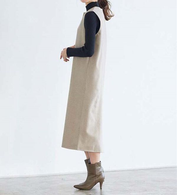 Pierrot（ピエロ）の「ウールタッチジャンパースカート（ジャンパースカート）」｜詳細画像