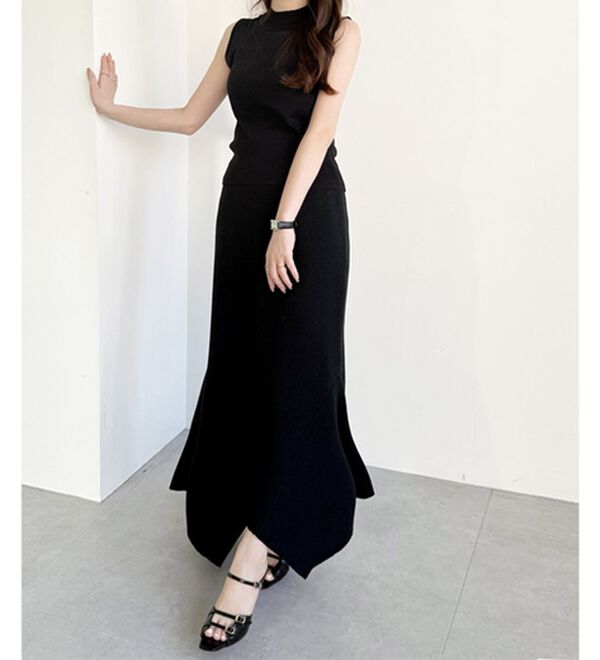 GeeRA（ジーラ）の「シアー切替ニットトップス（ニット・セーター）」｜詳細画像