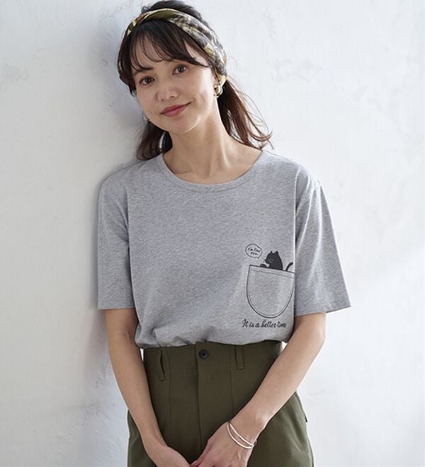 BELLUNA（ベルーナ）の「綿１００％プリントＴシャツ（Tシャツ）」｜詳細画像