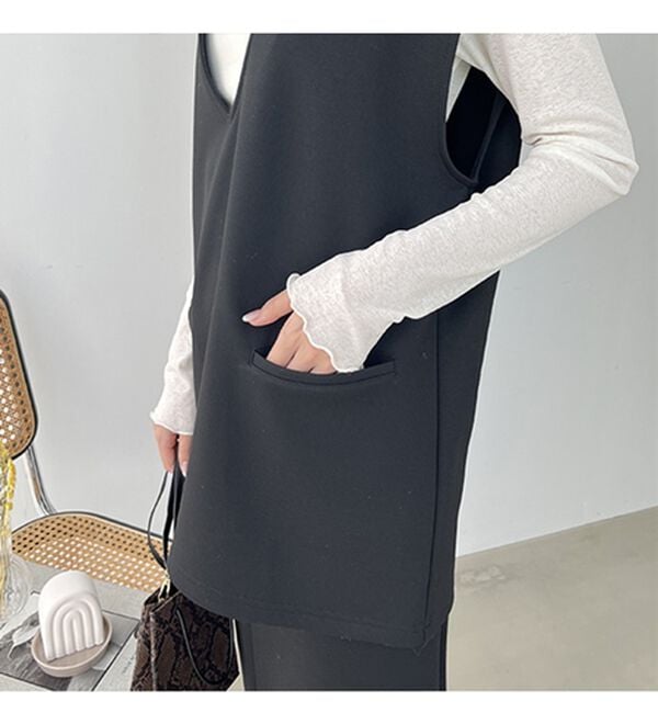 GeeRA（ジーラ）の「深Ｖネックプルオーバーベスト（ベスト）」｜詳細画像