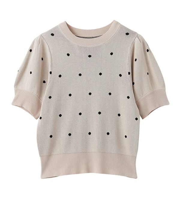 GeeRA（ジーラ）の「ドット柄ジャガードトップス（ニット・セーター）」｜詳細画像