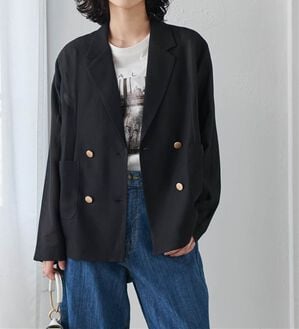 RANAN（ラナン）の「メッシュダブルジャケット（その他ジャケット）」｜ブラック