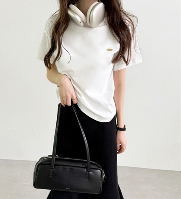 GeeRA（ジーラ）の「ロゴプレート付コンパクトＴシャツ（Tシャツ）」｜詳細画像