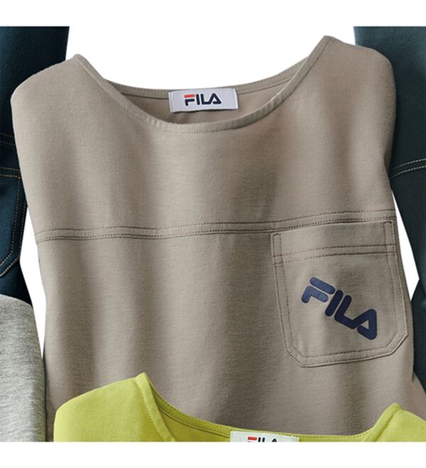 ルフラン（ルフラン）の「＜ＦＩＬＡ＞ステッチデザインＴシャツ（Tシャツ）」｜ベージュ