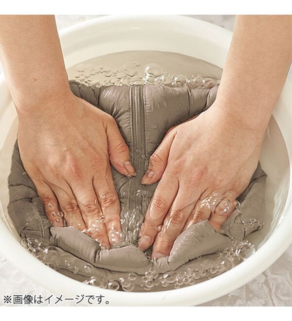 BELLUNA（ベルーナ）の「洗える！軽量ダウンノーカラーコート（ポーチ付）（ハーフコート）」｜詳細画像